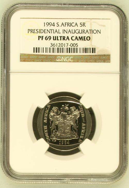 " 2nd Finest Grade " 1994 PF69 Ultra Cameo Presidential Inauguration R5